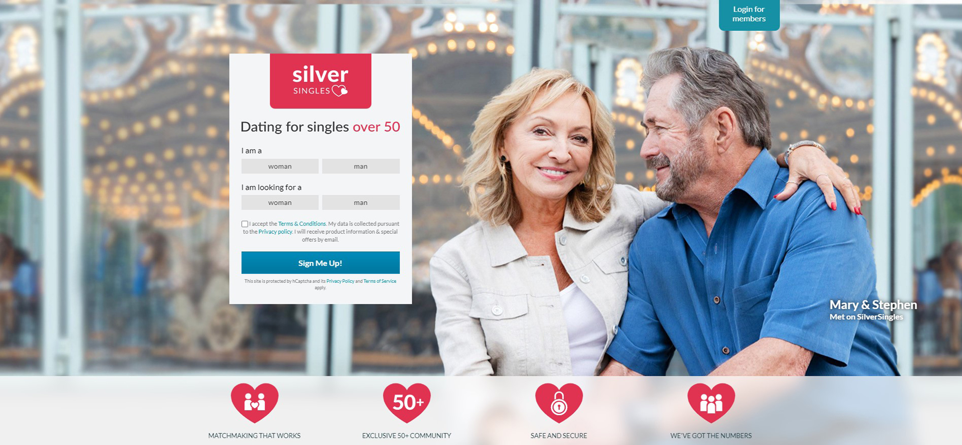 SilverSingles Site Screenshot.